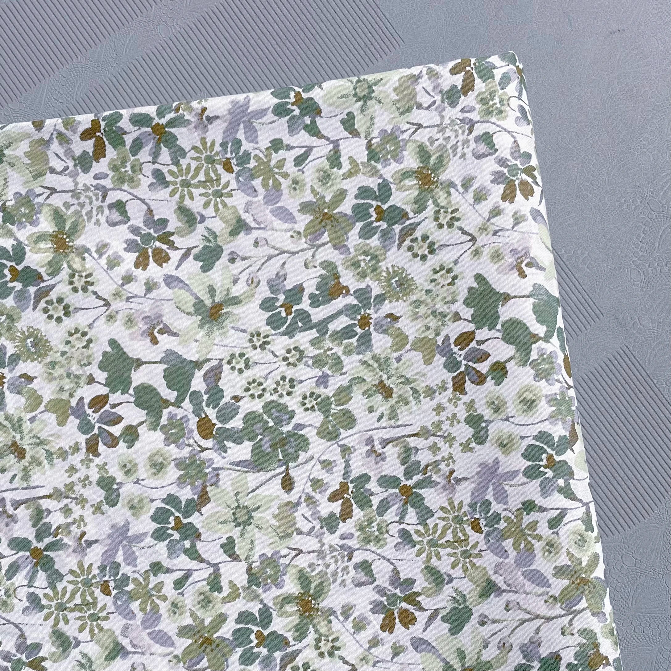 145×50cm Cotton Poplin Pastoral Floral 40S Fabric For Kids Baby Sewing Cloth Dresses Skirt DIY Handmade Patchwork