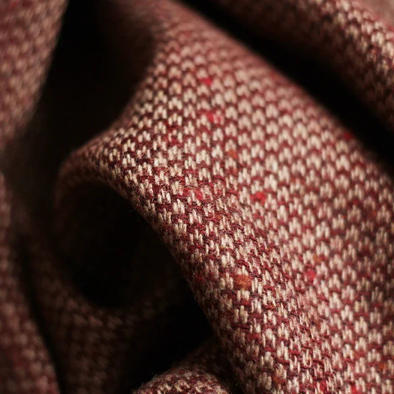 Redrasperry Red Spots Tweed Wool Fabrics Garment Materials Autumn Women Coat Jacket DIY Sewing Clothes Tailor Freeshipping