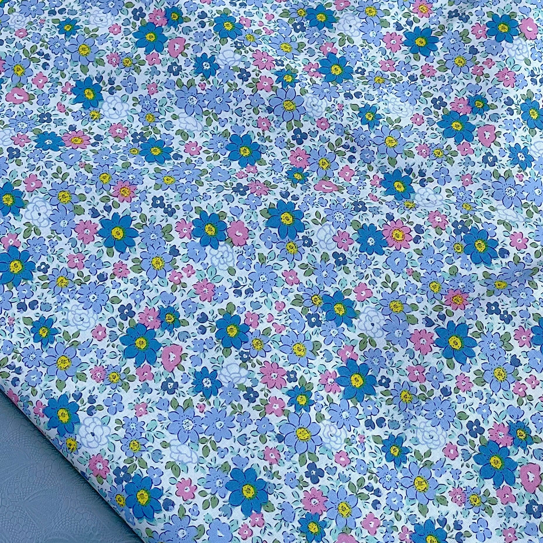 145×50cm Cotton Poplin Pastoral Floral 40S Fabric For Kids Baby Sewing Cloth Dresses Skirt DIY Handmade Patchwork