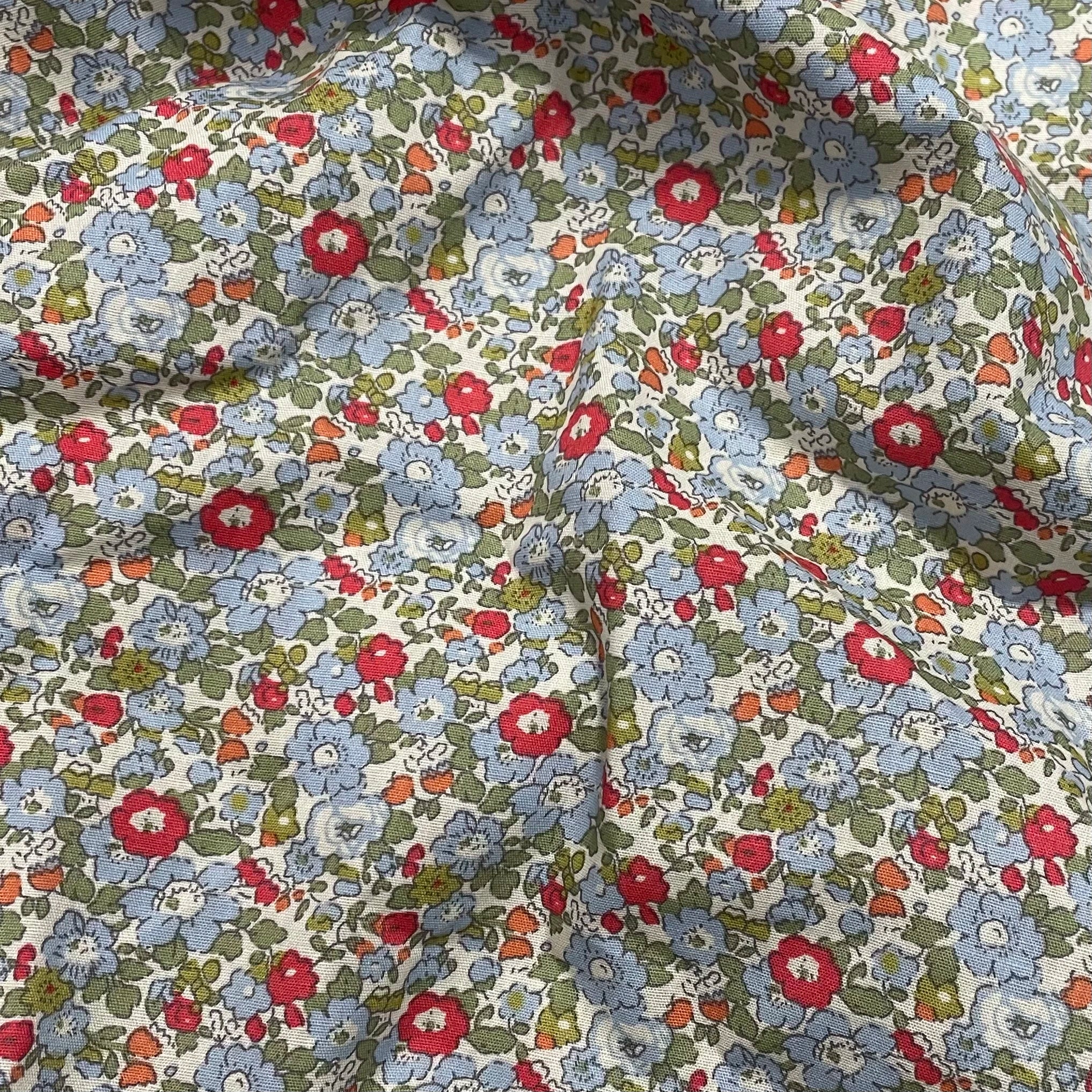 145×50cm Cotton Poplin Pastoral Floral 40S Fabric For Kids Baby Sewing Cloth Dresses Skirt DIY Handmade Patchwork