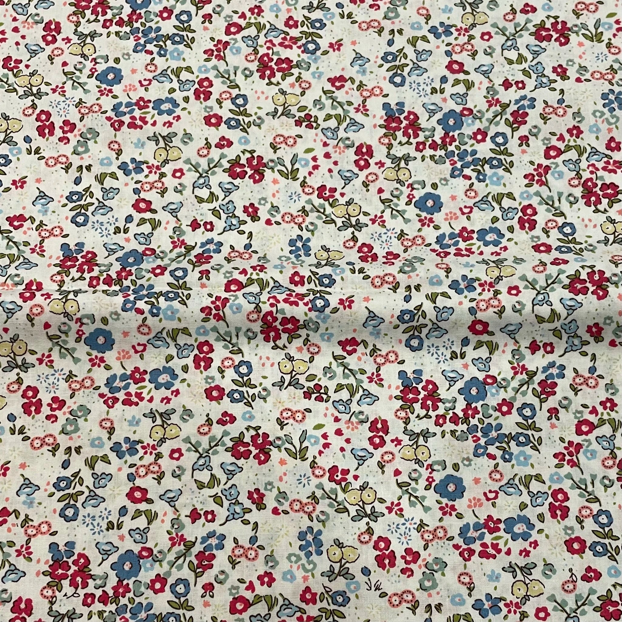 145×50cm Cotton Poplin Pastoral Floral 40S Fabric For Kids Baby Sewing Cloth Dresses Skirt DIY Handmade Patchwork