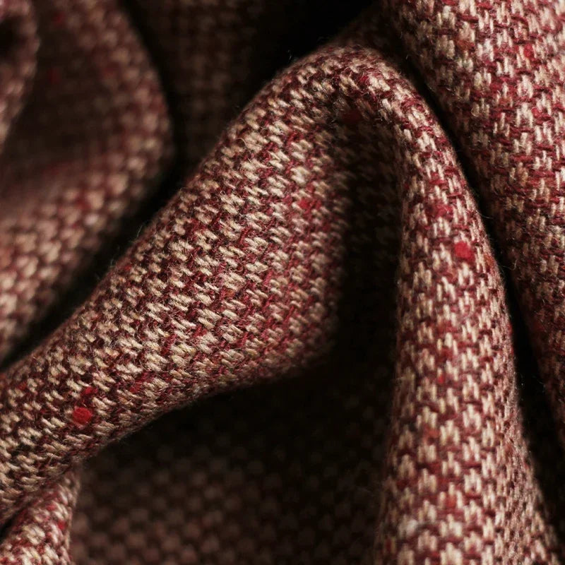 Redrasperry Red Spots Tweed Wool Fabrics Garment Materials Autumn Women Coat Jacket DIY Sewing Clothes Tailor Freeshipping