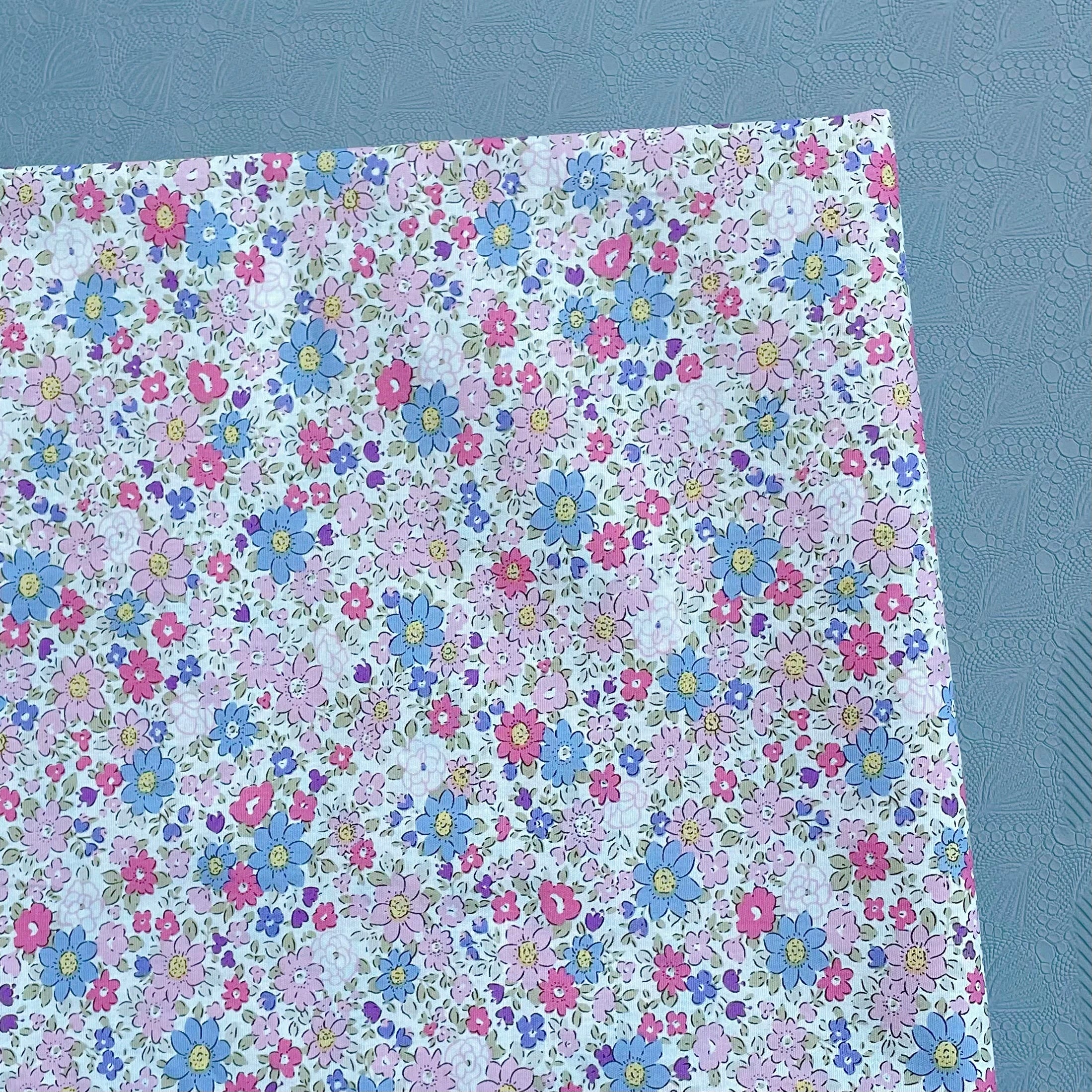 145×50cm Cotton Poplin Pastoral Floral 40S Fabric For Kids Baby Sewing Cloth Dresses Skirt DIY Handmade Patchwork