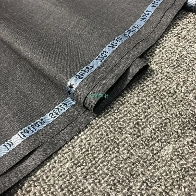 80% Suit Fabric Worsted Wool Suit Pants High Quality Men's Fabrics Classic Navy Blue Gray Black Atiku Fabric for Men By Meter
