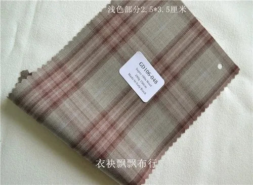 1meter Atiku High-End Suit Fabric for Men Top Quality Worsted Dark Gray Blue Coffee Plaid Wool Suitable for Pants shirkt