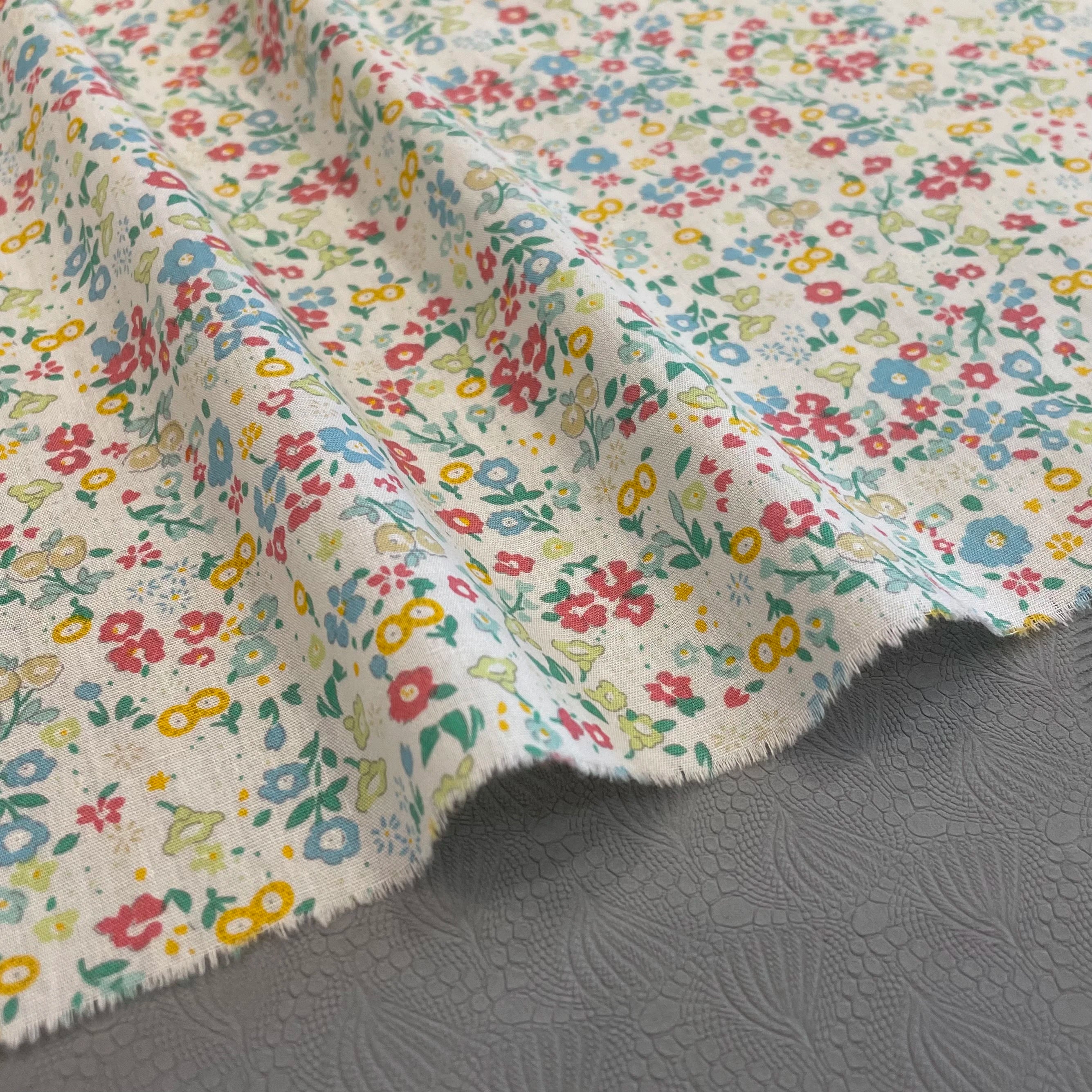 145×50cm Cotton Poplin Pastoral Floral 40S Fabric For Kids Baby Sewing Cloth Dresses Skirt DIY Handmade Patchwork