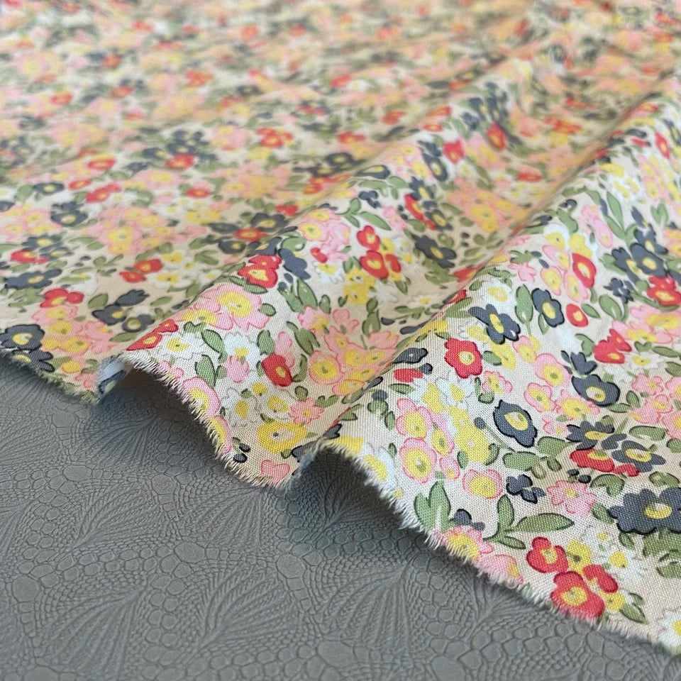 145×50cm Cotton Poplin Pastoral Floral 40S Fabric For Kids Baby Sewing Cloth Dresses Skirt DIY Handmade Patchwork