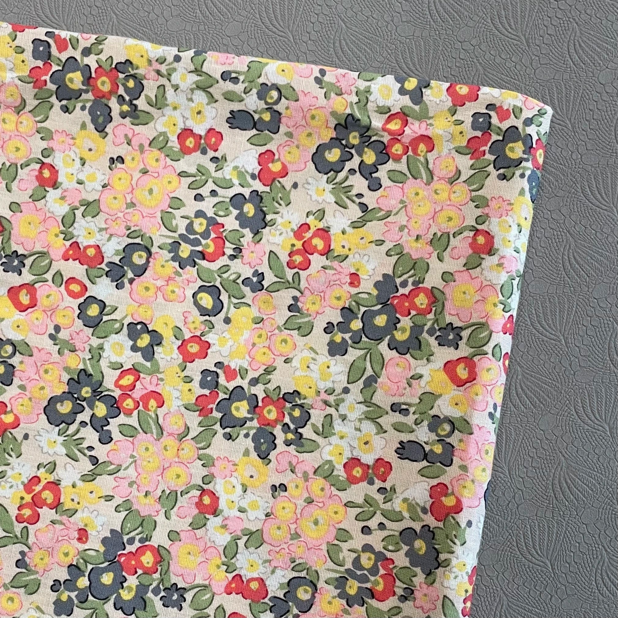 145×50cm Cotton Poplin Pastoral Floral 40S Fabric For Kids Baby Sewing Cloth Dresses Skirt DIY Handmade Patchwork