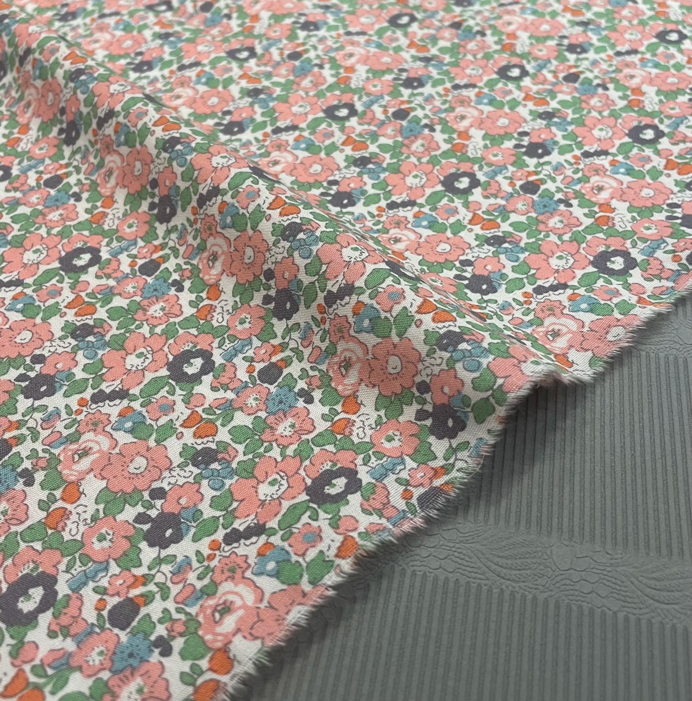 145×50cm Cotton Poplin Pastoral Floral 40S Fabric For Kids Baby Sewing Cloth Dresses Skirt DIY Handmade Patchwork